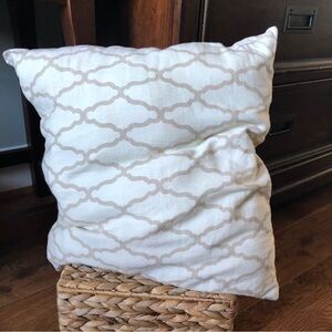 Brown and tan pillow - pillow insert.